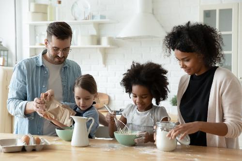 Kitchens are made for uniting families....